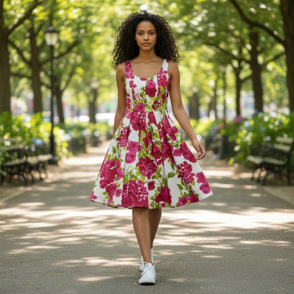 Jessica Howard Pink Floral Fit & Flare Dress Size 14